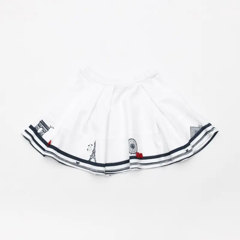 Gonna a ruota bambina in cotone