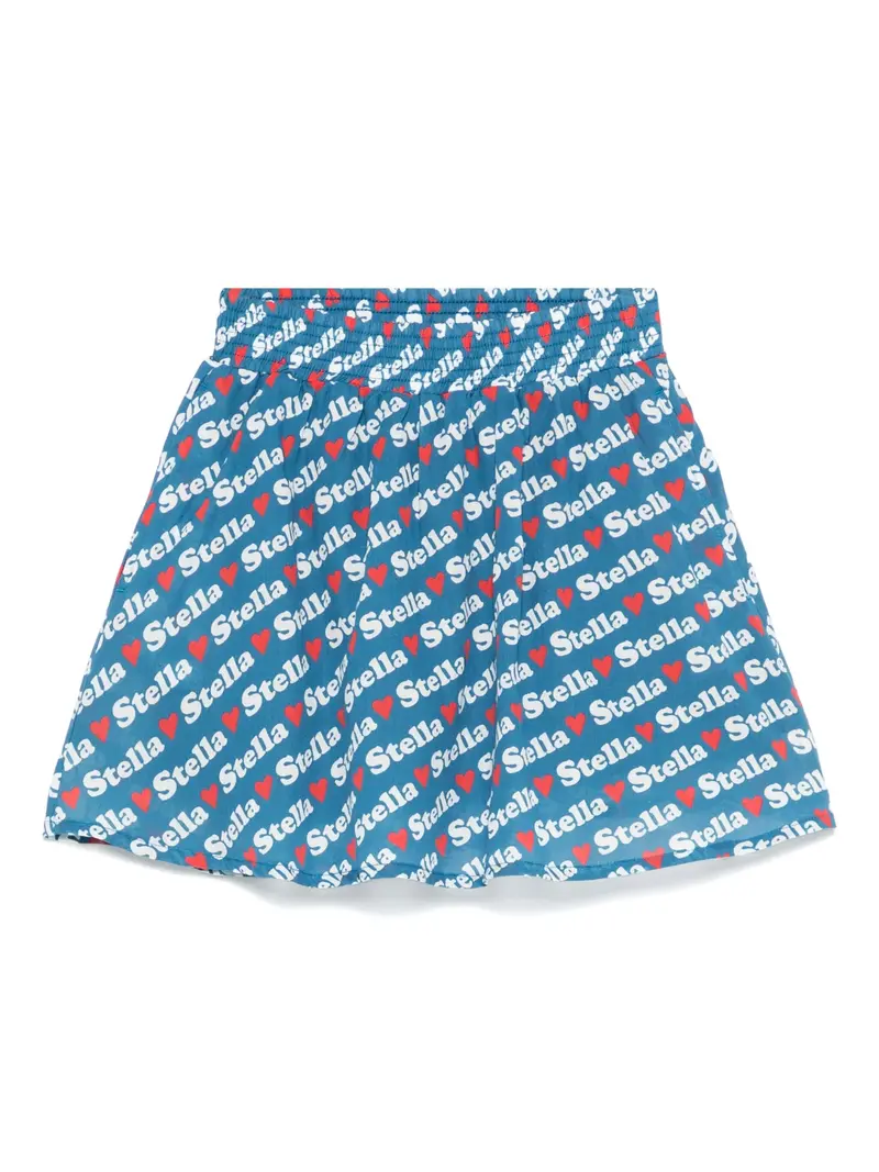 GONNA BLU CON LOGO BIANCO STELLA MCCARTNEY