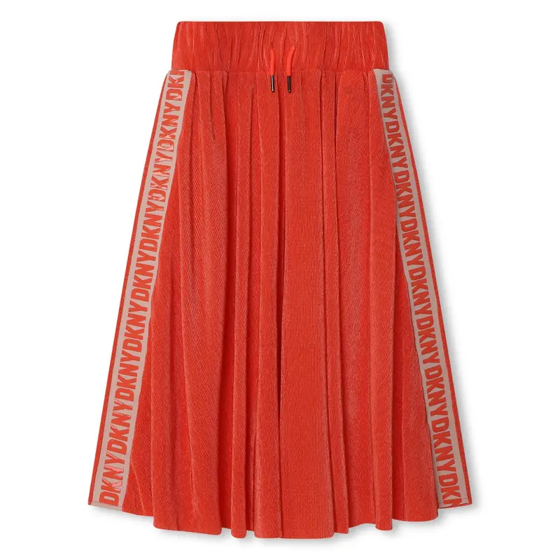 GONNA PLISSETTATA ALBICOCCA DKNY