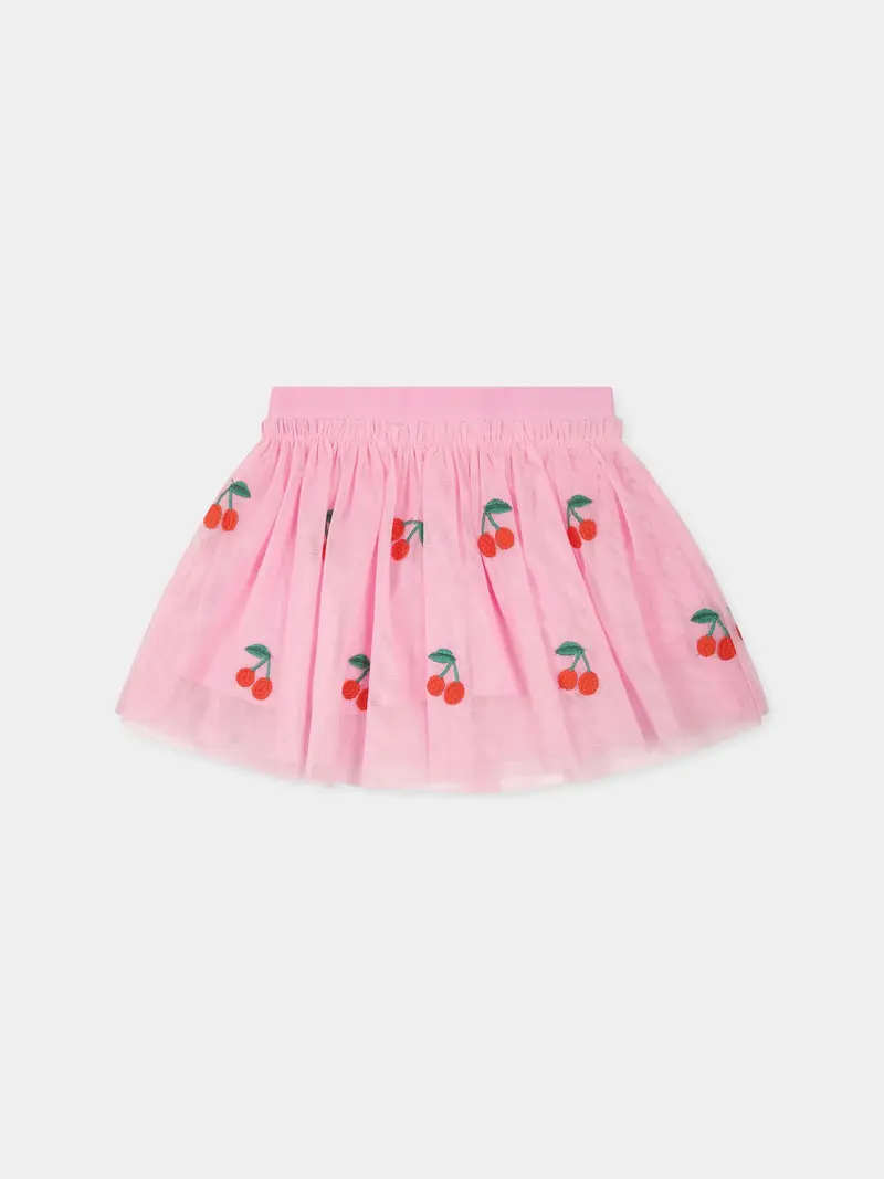GONNA ROSA IN TULLE CON CILIEGE STELLA MCCARTNEY