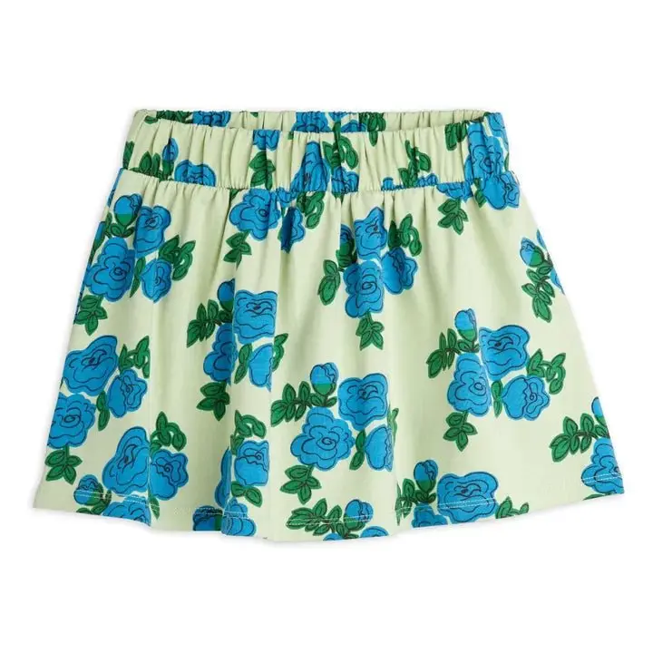 GONNA VERDE CON FIORI BLU MINI RODINI