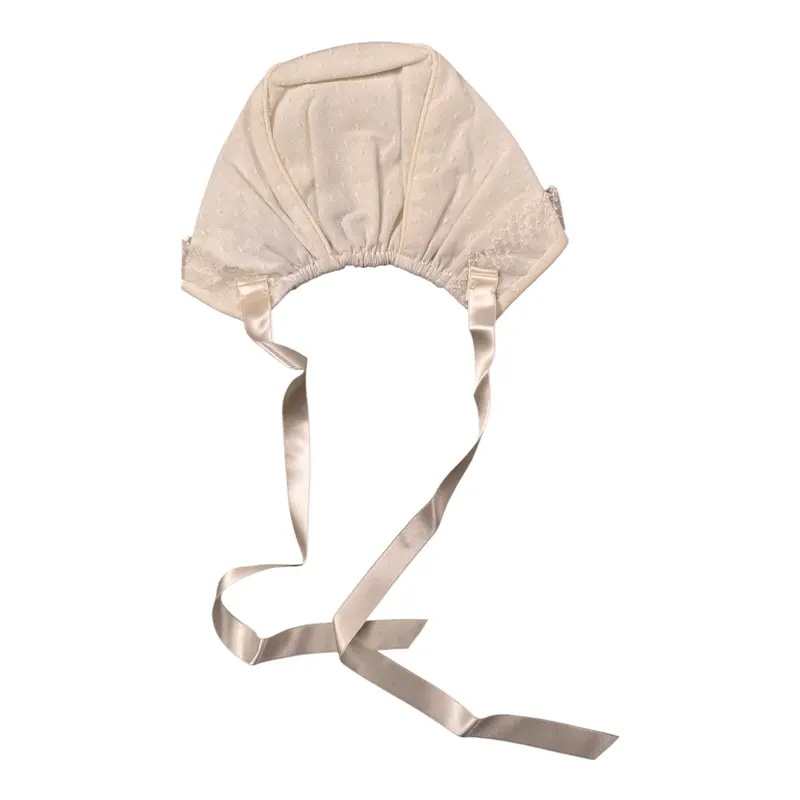 Granlei Cappello tinta unita con Ricami Panna per Neonata