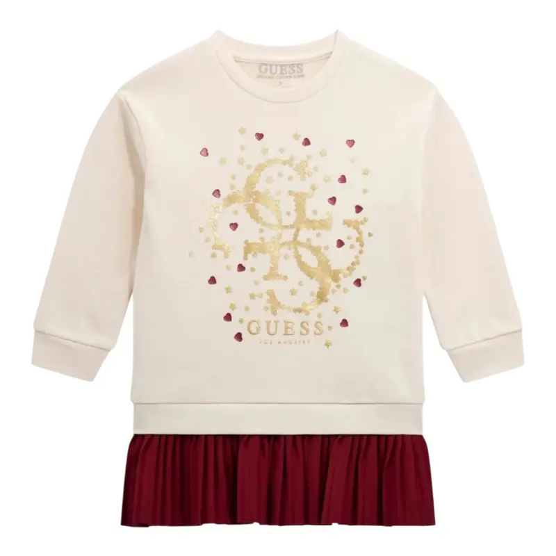 Guess Abito tinta unita Modello Felpa Panna per Bambina