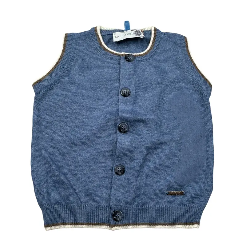 Guess Gilet tinta unita In Maglia Azzurro per Neonato