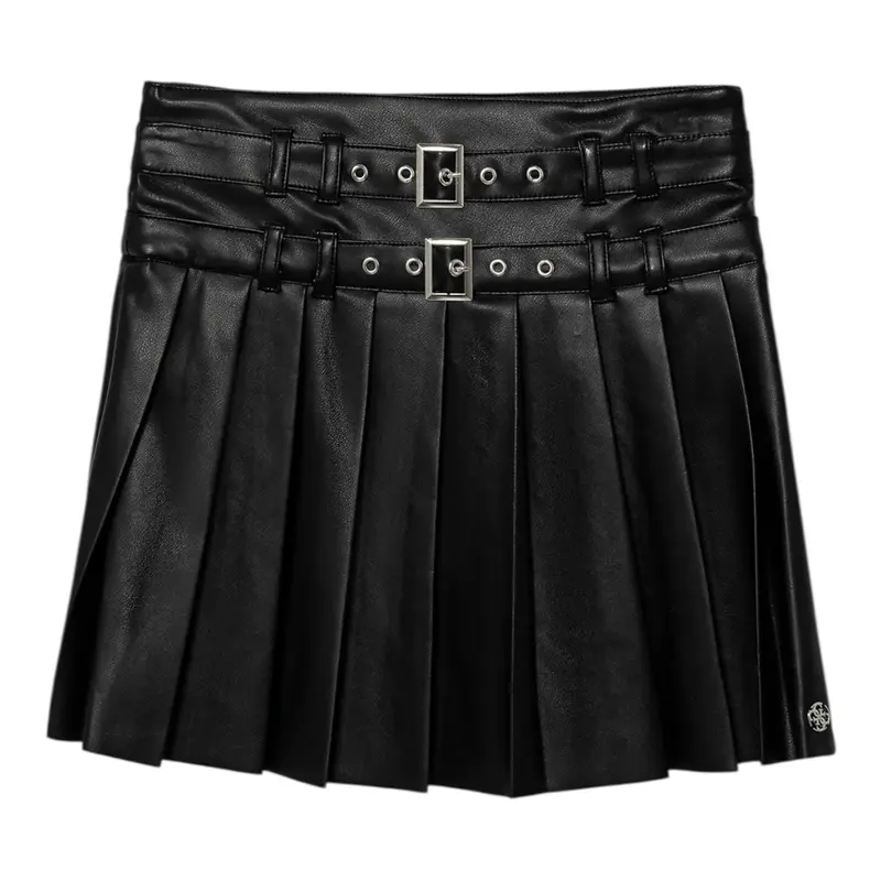 Guess Gonna In Ecopelle tinta unita Nero per Bambina