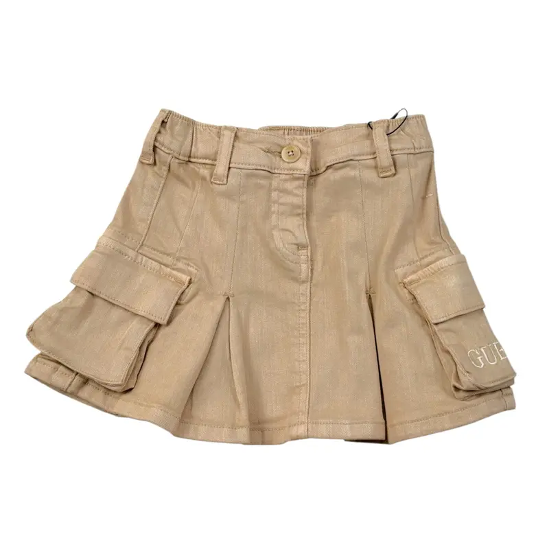Guess Gonna tinta unita con Logo Beige per Neonata