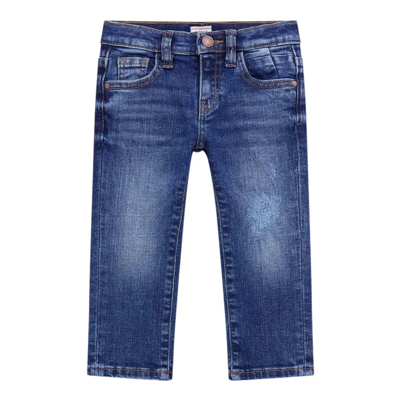 Guess Jeans tinta unita con Girovita Regolabile Blu per Neonato