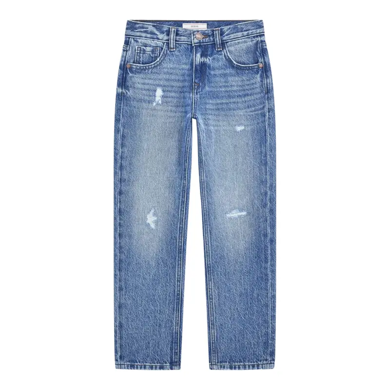 Guess Jeans tinta unita con Logo Azzurro per Bambino