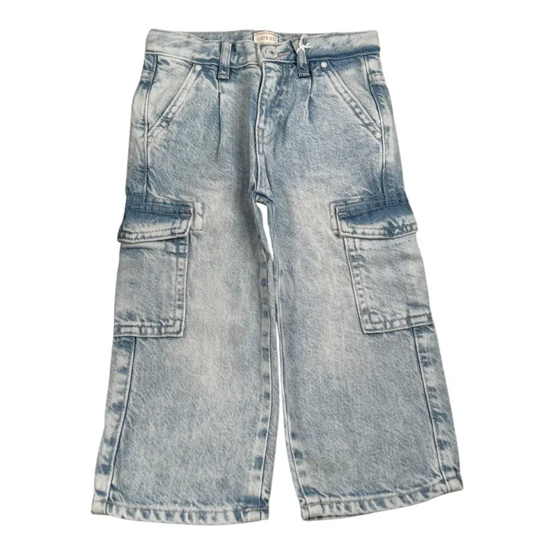 Guess Jeans tinta unita con Tasconi Azzurro per Neonata