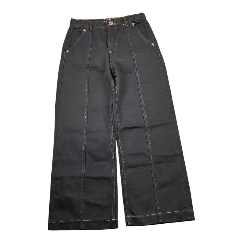 Guess Jeans tinta unita Modello A Palazzo Nero per Bambina