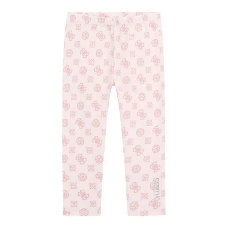 Guess Leggins tinta unita con Stampa Rosa per Neonata
