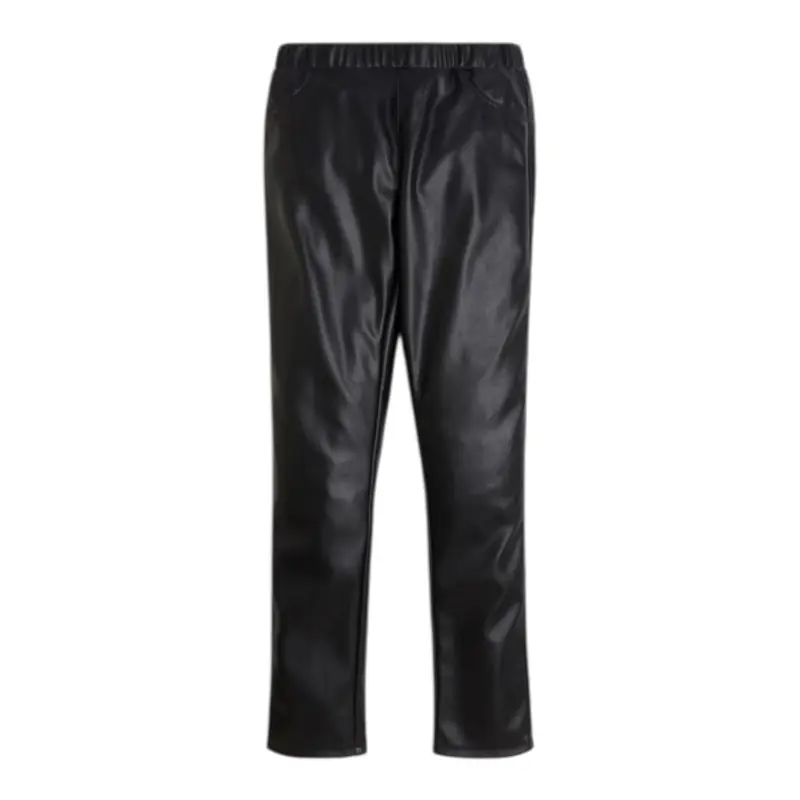 Guess Leggins tinta unita In Ecopelle Nero per Bambina
