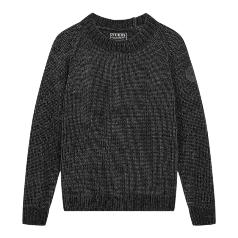 Guess Maglia tinta unita con Logo Verde per Bambino