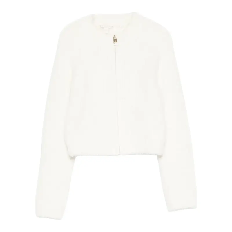 Guess Maglia tinta unita con Zip Panna per Bambina