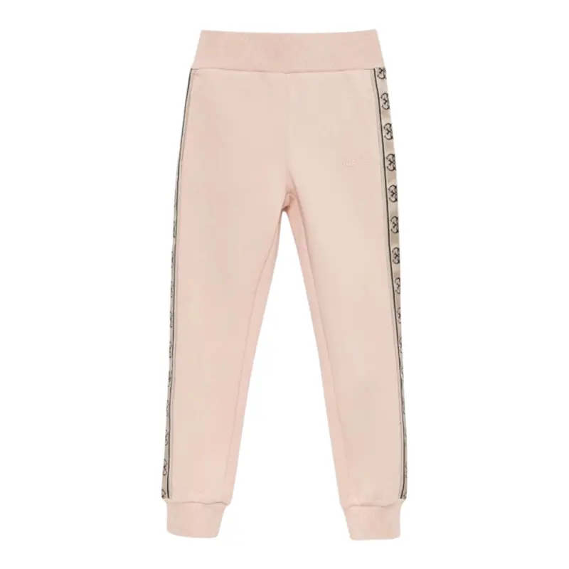 Guess Pantalone Modello Tuta con Logo Rosa Antico per Bambina