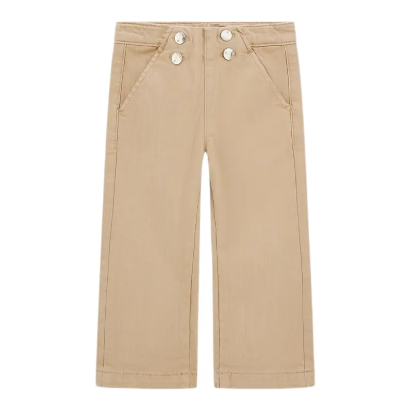 Guess Pantalone tinta unita con Elastico In Vita Beige per Bambina