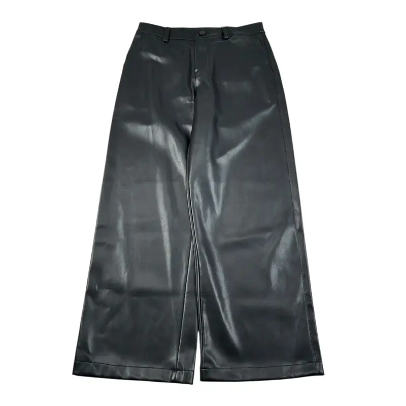 Guess Pantalone tinta unita Modello Palazzo In Ecopelle Nero per Bambina