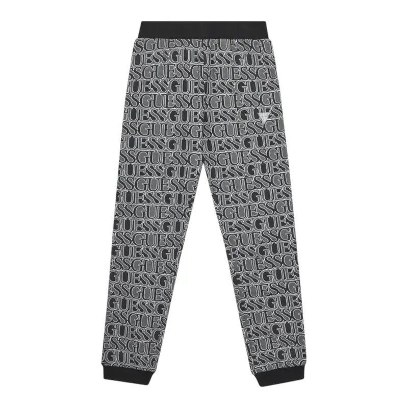 Guess Pantalone Tuta Stampa Logo Grigio per Bambino