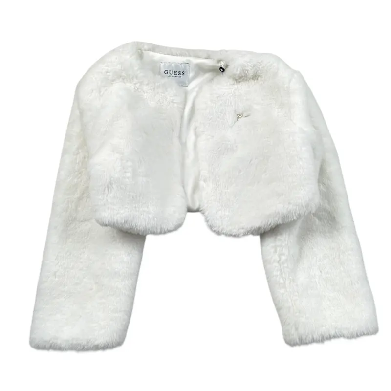Guess Pelliccia Coprispalle tinta unita con Bottoni Bianco per Neonata