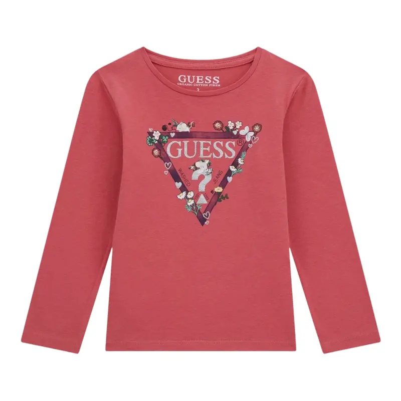 Guess Shirt tinta unita con Stampa Fragola per Bambina
