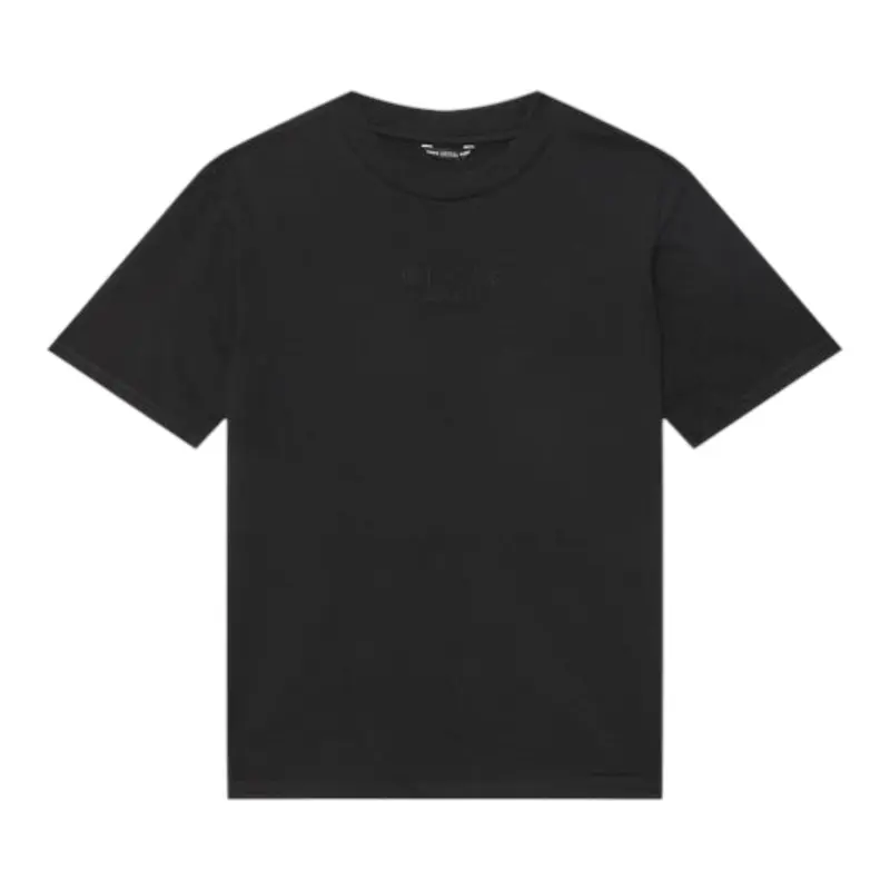 Guess T-Shirt Giocollo tinta unita con Stampa Nero per Bambino
