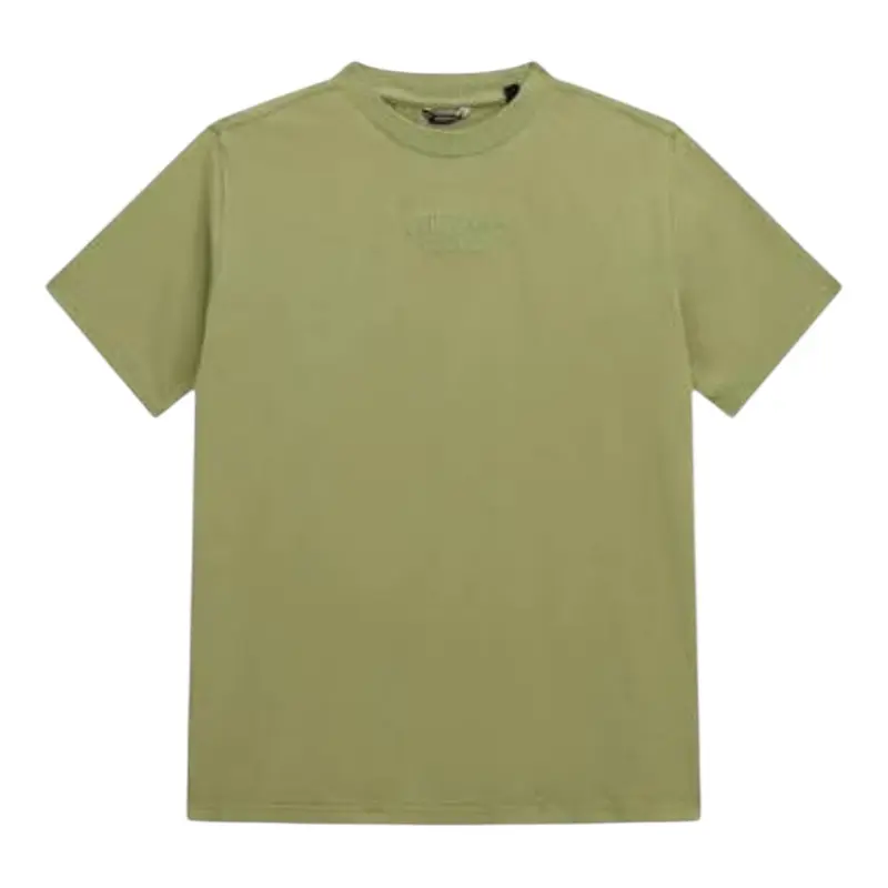 Guess T-Shirt Giocollo tinta unita con Stampa Verde per Bambino