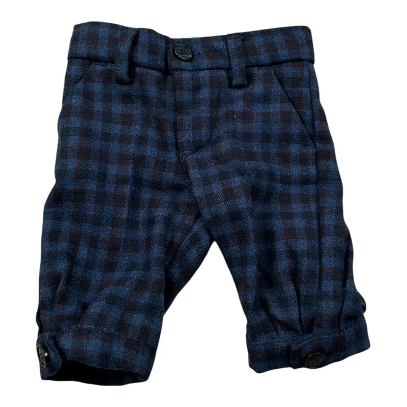 Harmont & Blaine Pantalone Fantasia Quadri Blu per Neonato
