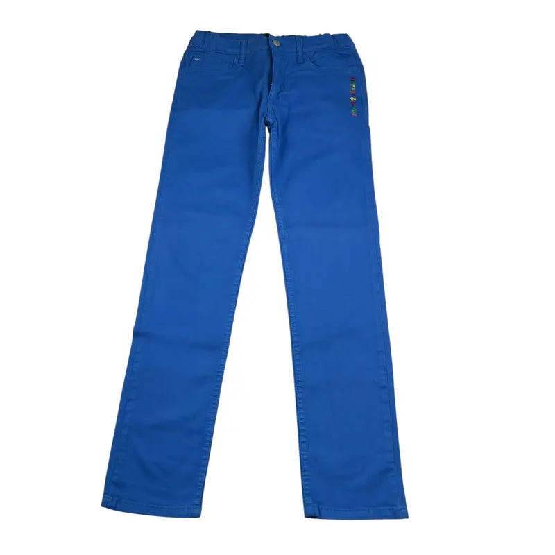 Harmont & Blaine Pantalone tinta unita con Girovita Regolabile Cobalto per Bambino