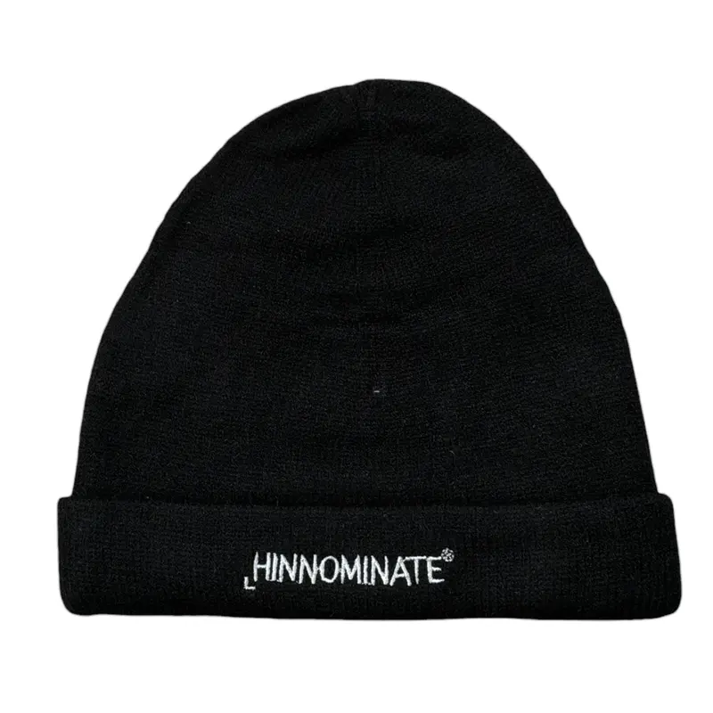 Hinnominate Cappello tinta unita con Logo Nero per Bambina