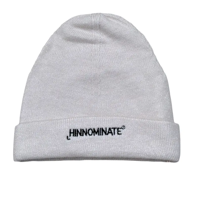 Hinnominate Cappello tinta unita con Logo Panna per Bambina