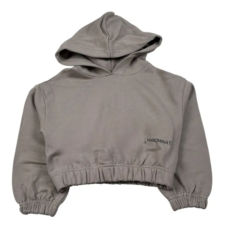 Hinnominate Felpa Chiusa con Cappuccio tinta unita Fango per Bambina