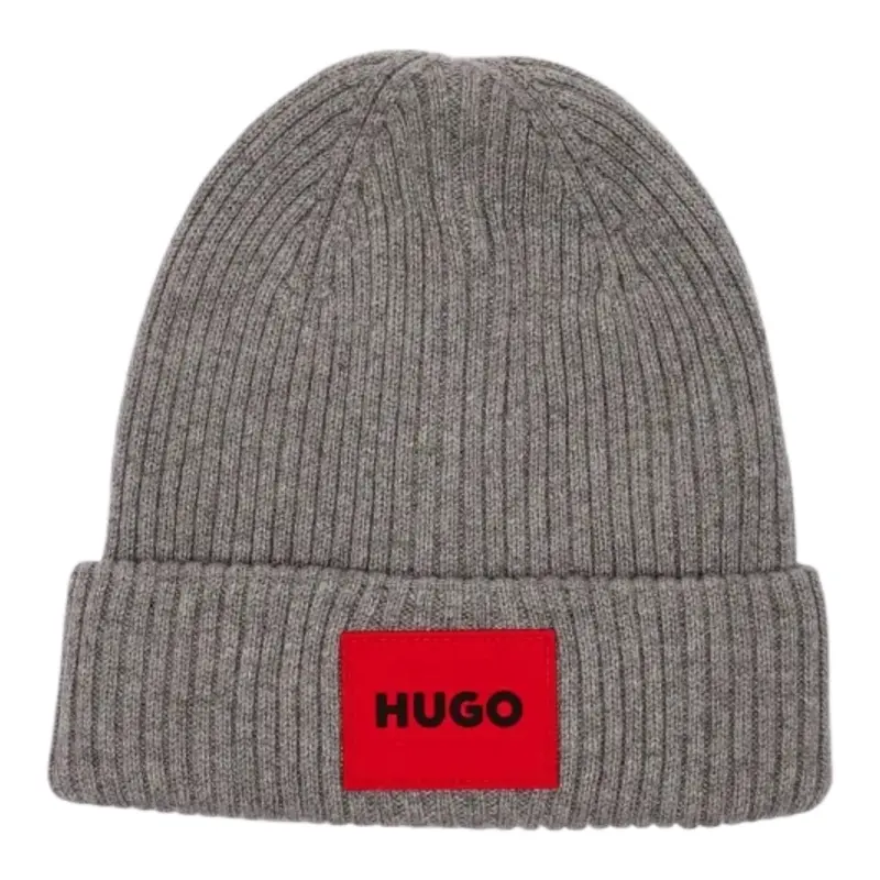 Hugo Cappello tinta unita con Logo Grigio per Bambino