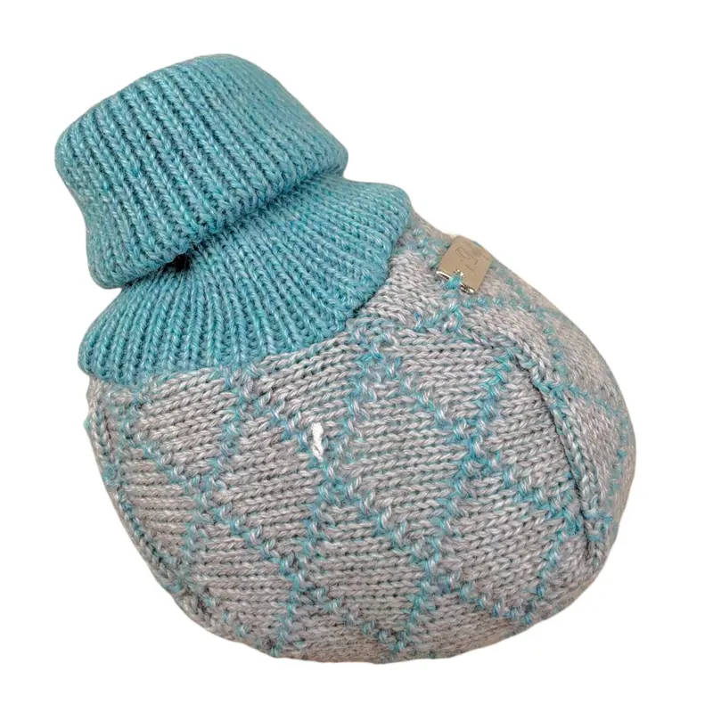 I Delfi Babbucce Bicolore con Ricami Grigio per Neonato