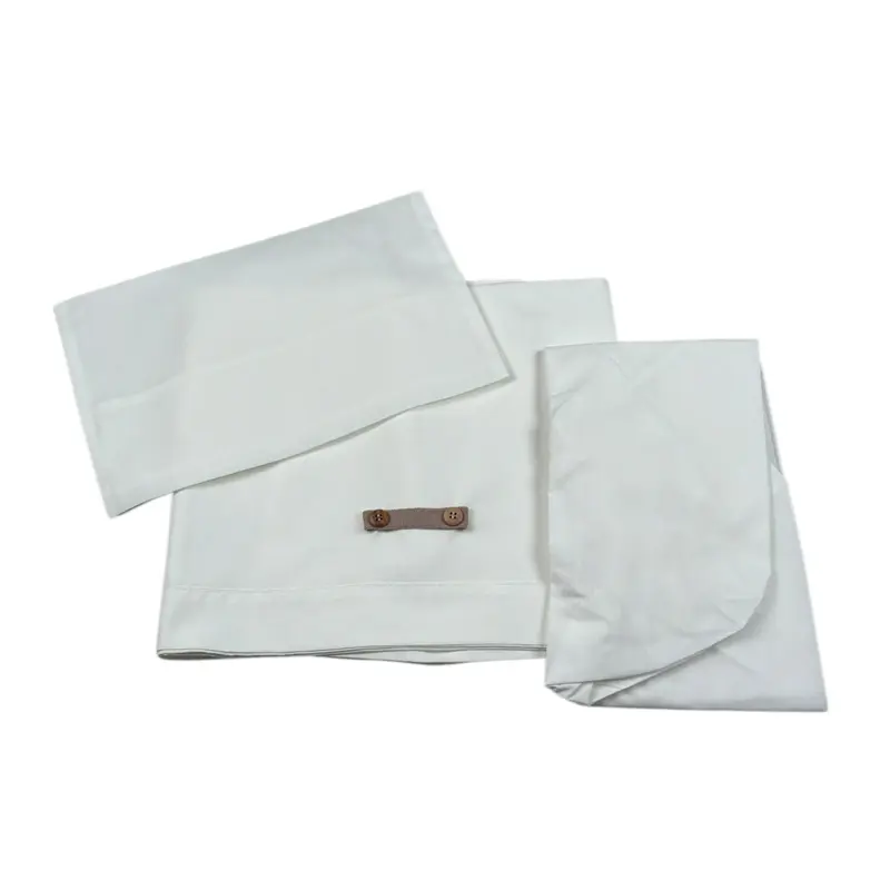 I Delfi Set 3 Pezzi Lenzuola Tinta Nita Panna per Neonato
