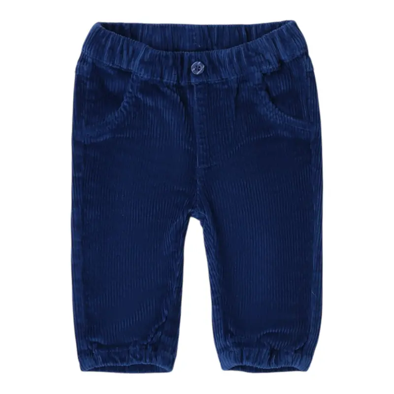 I Do Pantalone tinta unita con Elastico In Vita Blu per Neonato