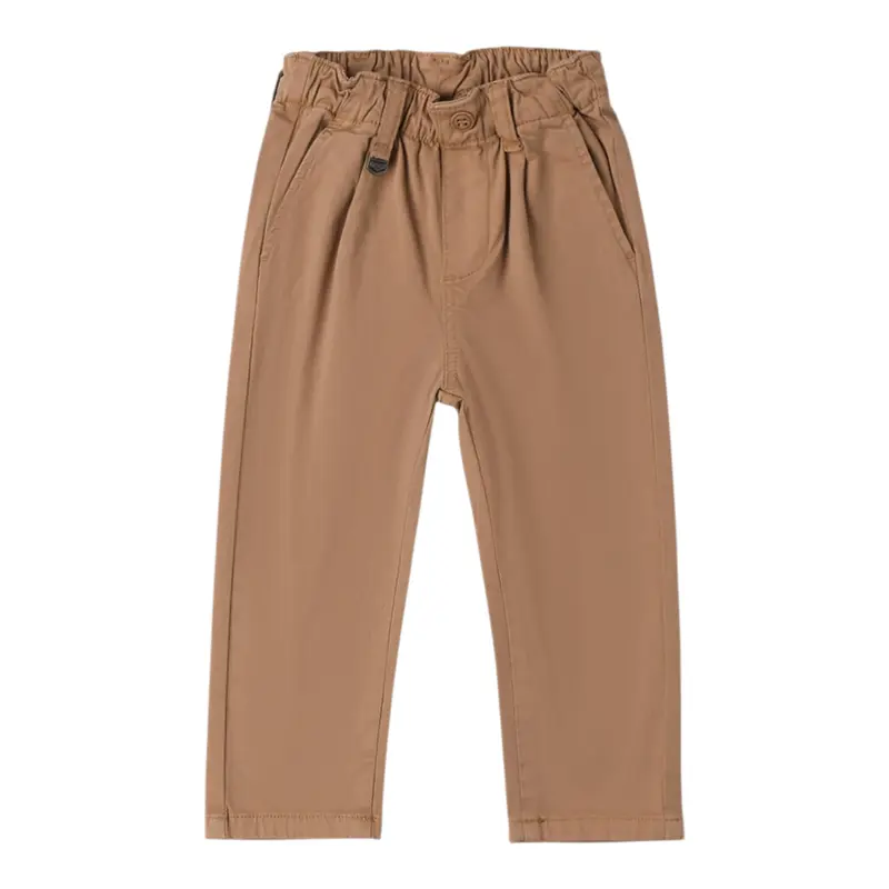 I Do Pantalone tinta unita Girovita Regolabile Cammello per Bambino