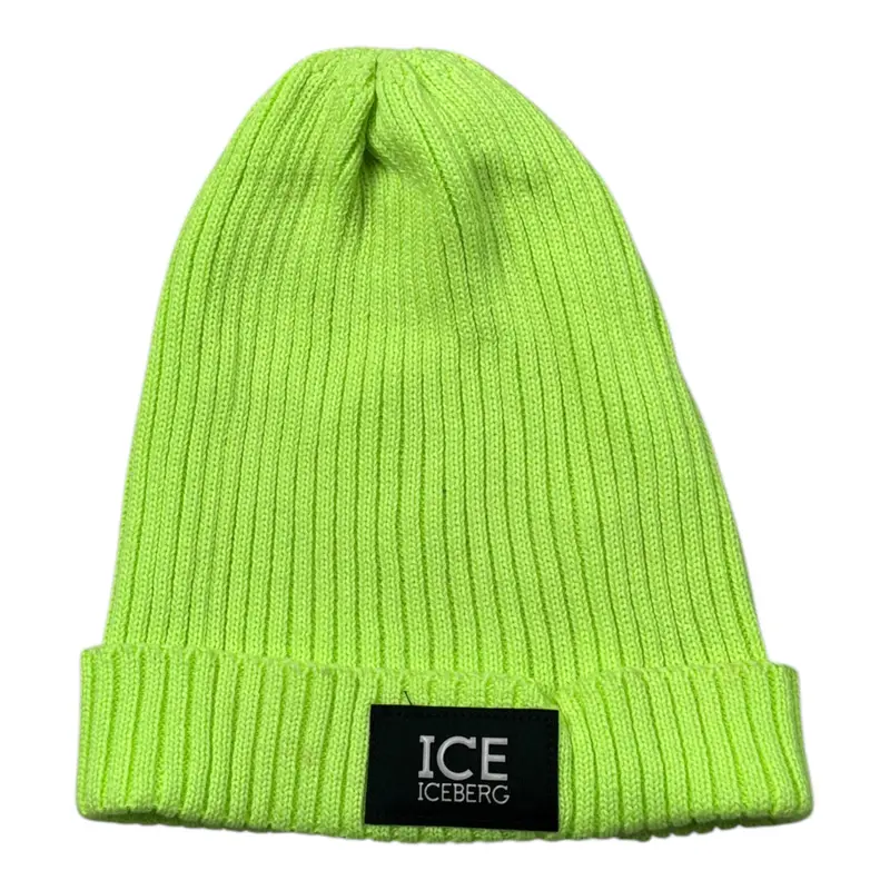 Iceberg Cappello tinta unita con Logo Giallo Fluo per Neonato