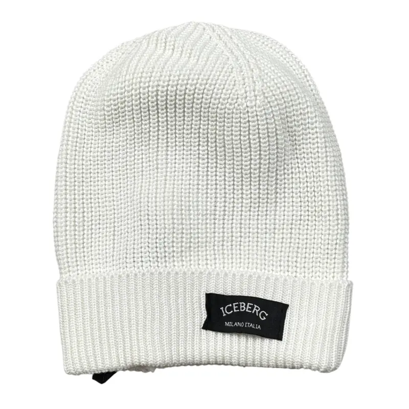 Iceberg Cappello tinta unita con Stampa Bianco per Bambino