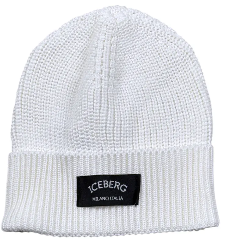 Iceberg Cappello tinta unita con Stampa Bianco per Bambino