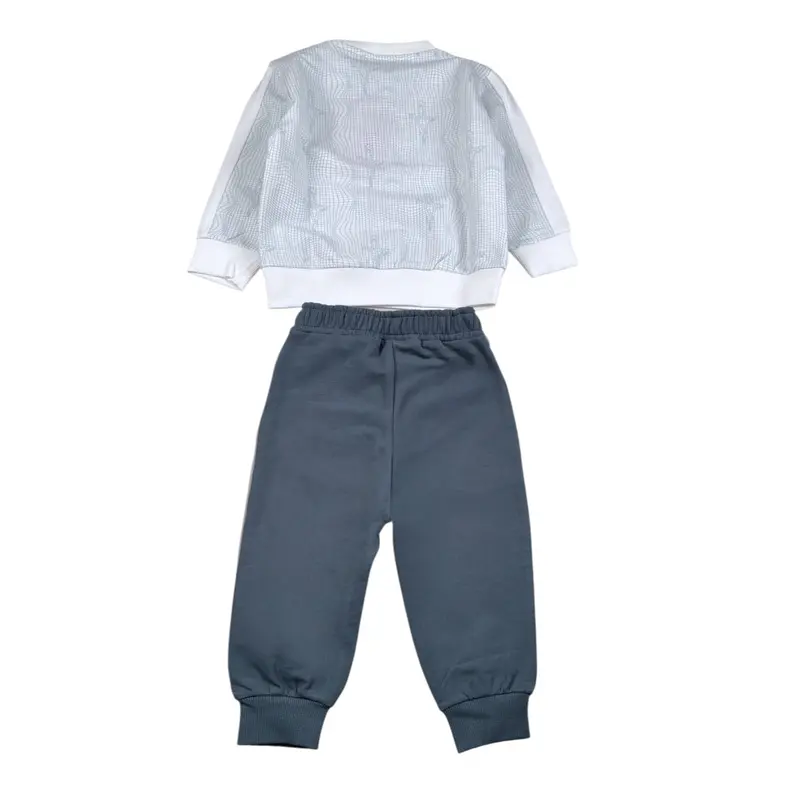 Iceberg Completo 2 Pezzi Felpa-Pantalone tinta unita Bianco per Neonato