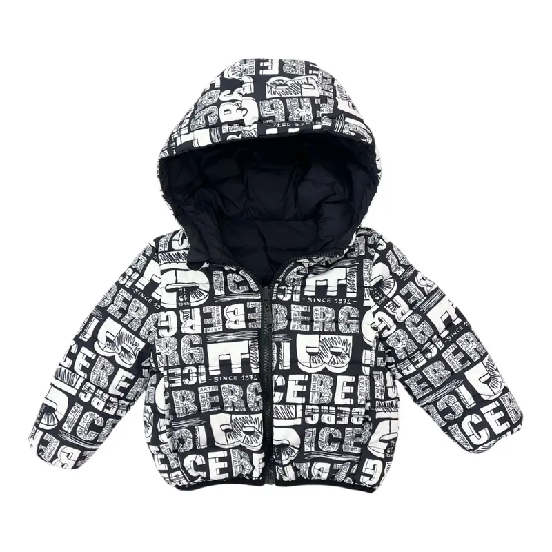 Iceberg Giubbino Reversibile Bicolore Bianco/Nero per Neonato