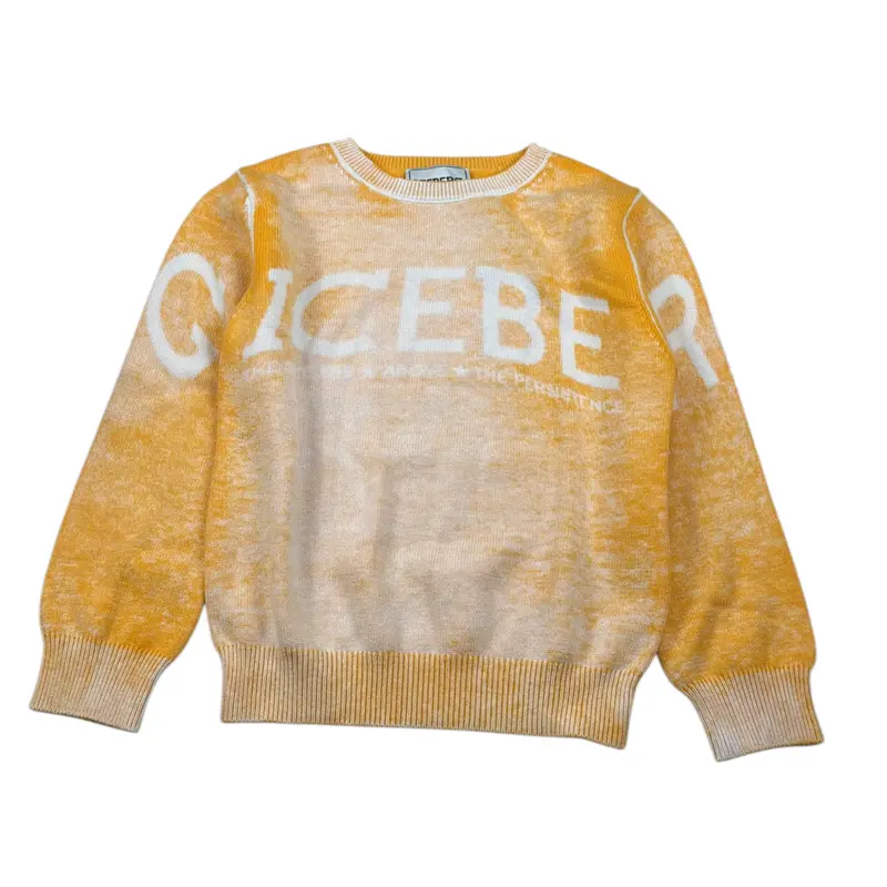 Iceberg Maglia tinta unita con Stampa Giallo per Bambino
