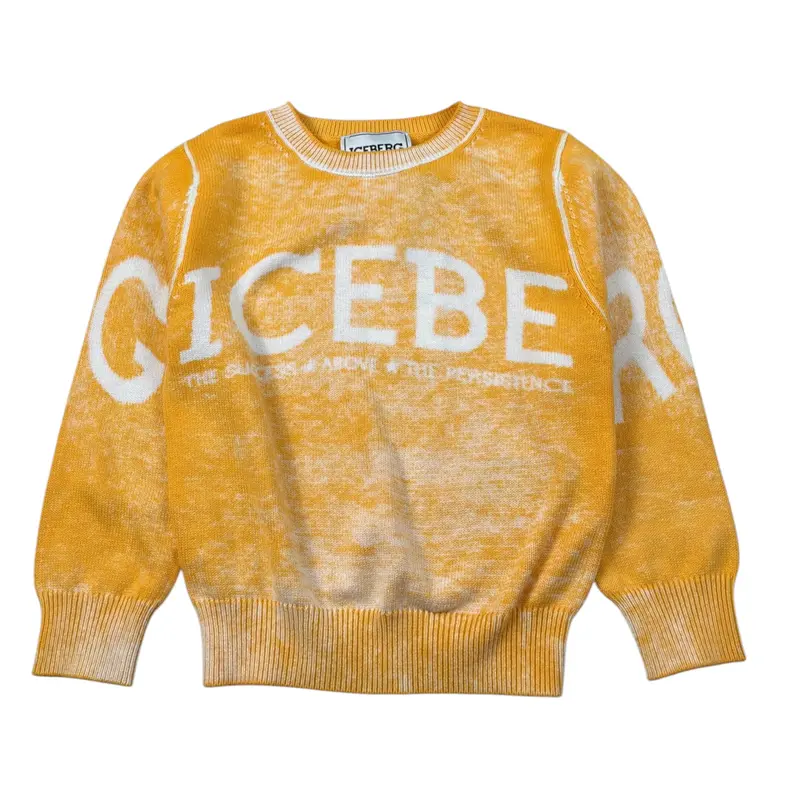Iceberg Maglia tinta unita con Stampa Giallo per Bambino