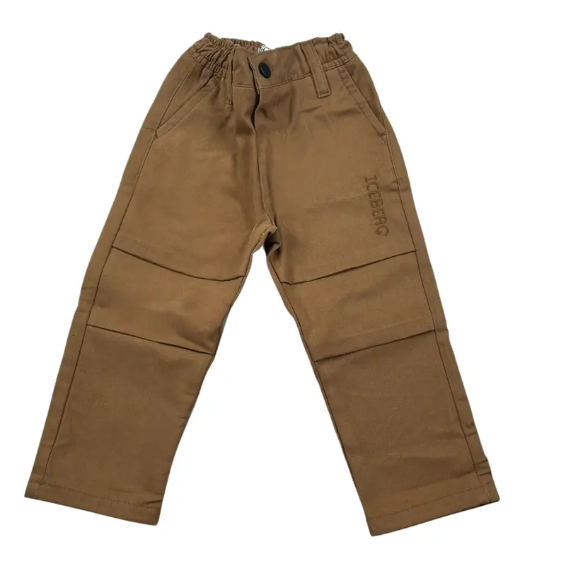 Iceberg Pantalone tinta unita con Elastico In Vita Cammello per Bambino