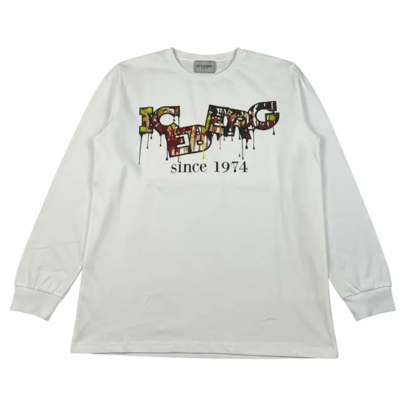 Iceberg Shirt Girocollo tinta unita con Stampa Bianco per Bambino