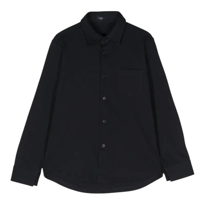 Il Gufo Camicia tinta unita con Taschino Blu per Bambino