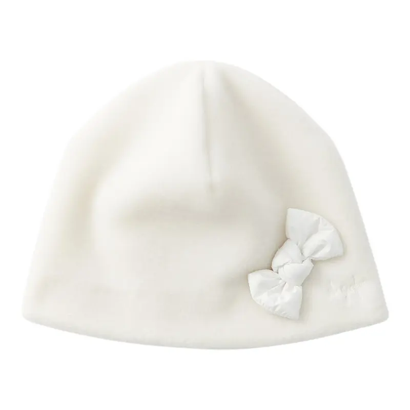 Il Gufo Cappello Tnta Unita con Fiocco Panna per Neonata