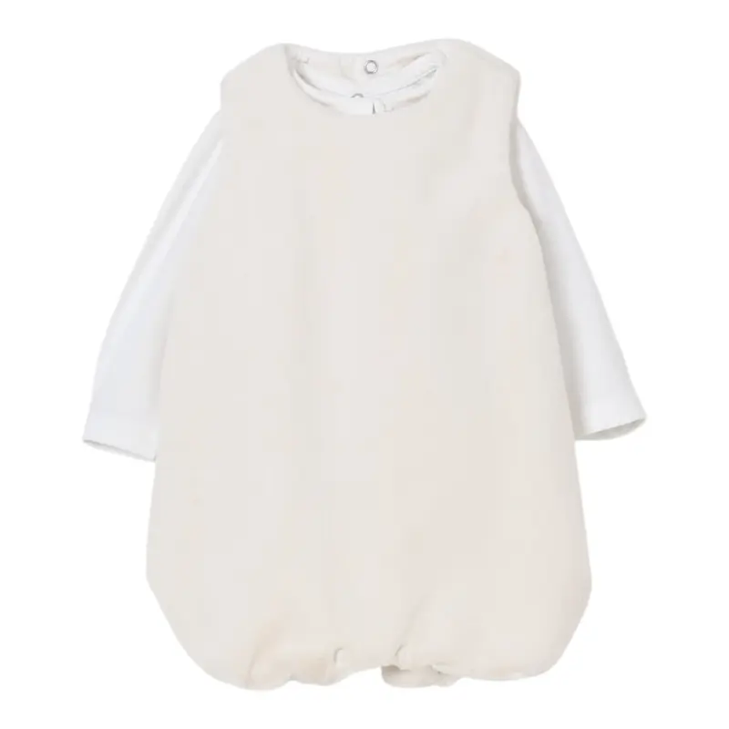 Il Gufo Completo 2 Pezzi Shirt-Pagliaccetto Panna per Neonata