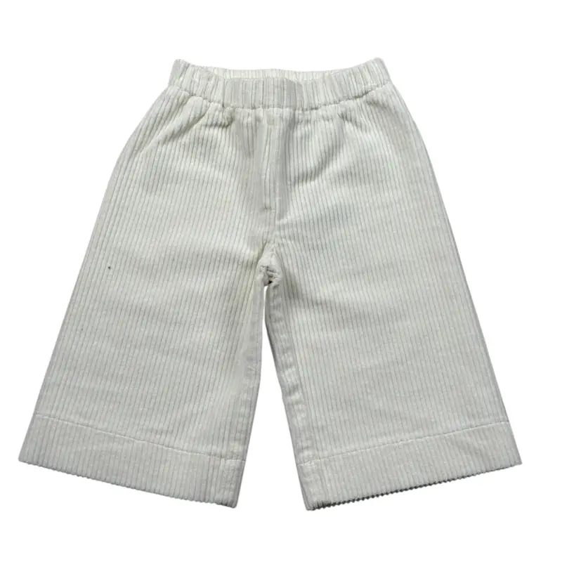 Il Gufo Pantalone tinta unita Modello Palazzo Bianco per Neonata