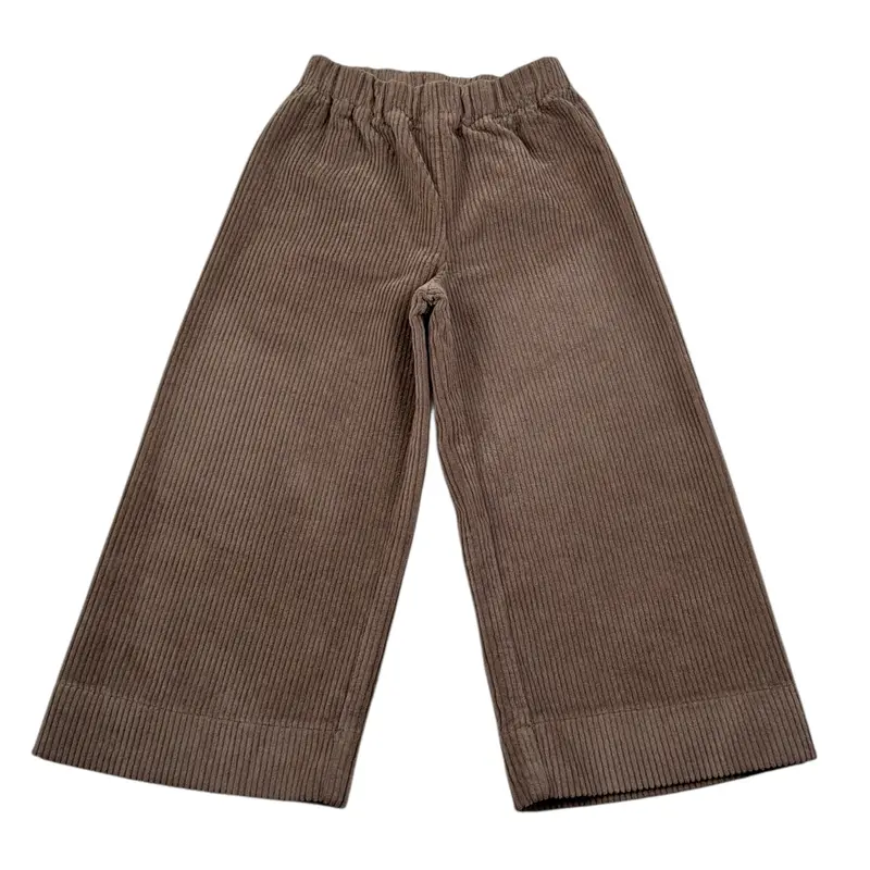 Il Gufo Pantalone tinta unita Modello Palazzo Marrone per Bambina